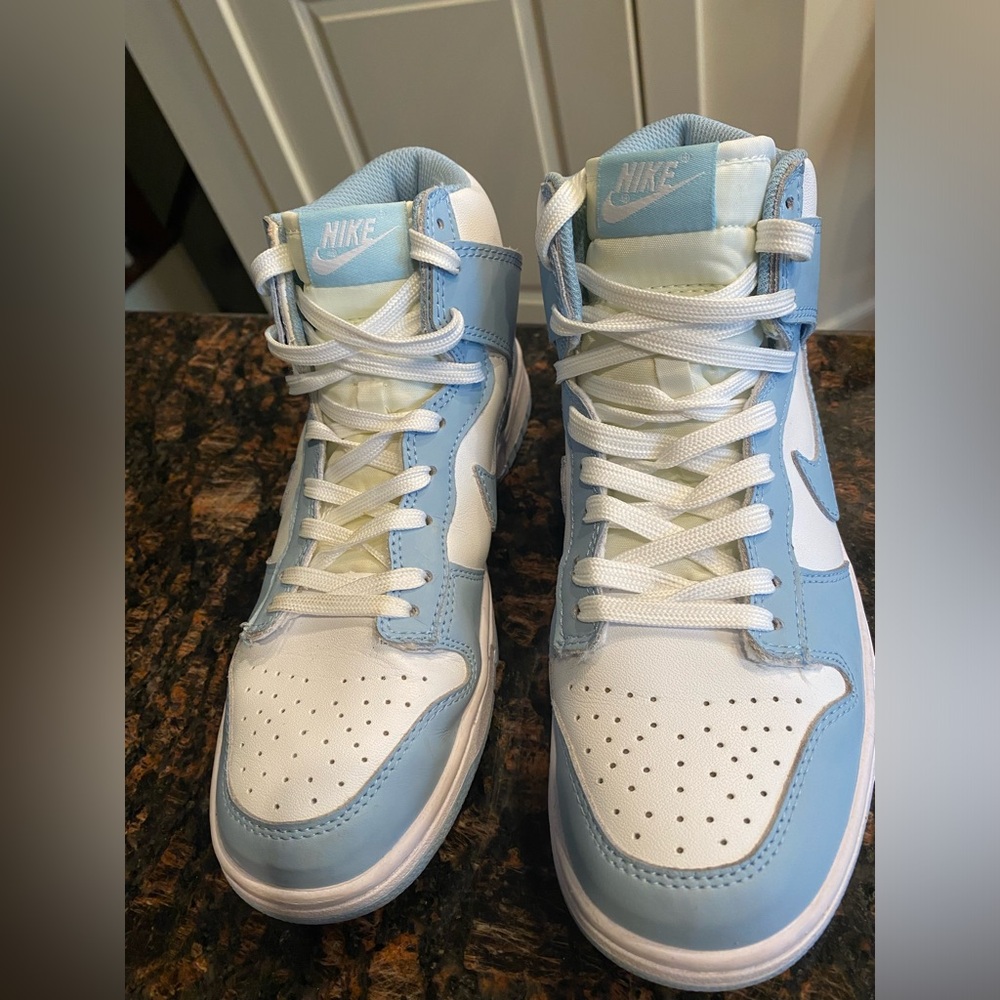 Nike Dunk High White / Aluminum size 8.5 women’s